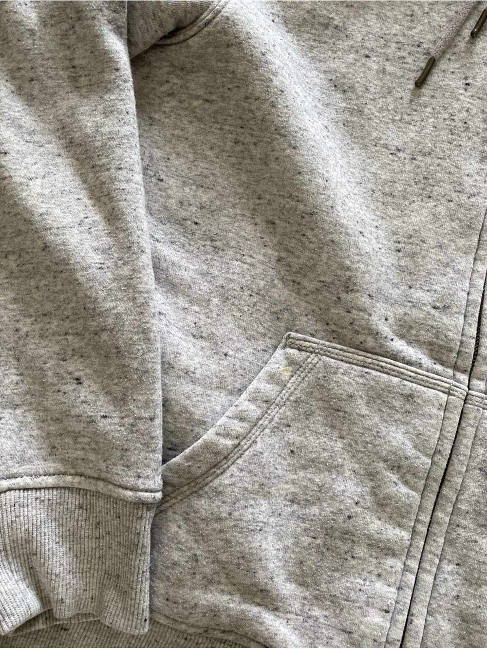 Carhartt Light Gray Full-Zip Hooded Sweatshirt - Picture 3 of 5